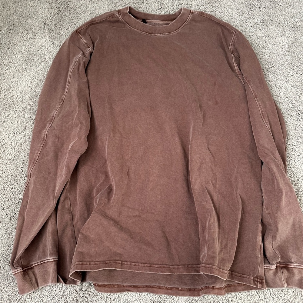 Men's VRST Oversized Brown Long Sleeve Shirt